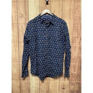 American Eagle Large classic fit mens button up blue floral design